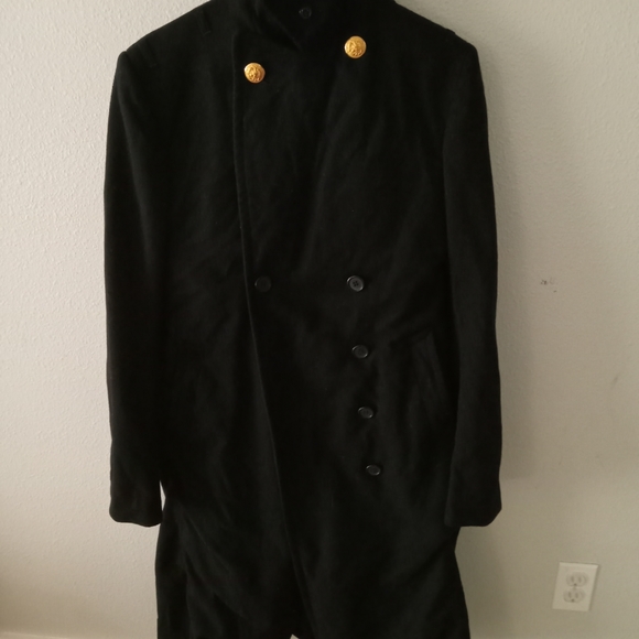 Long black Navy Pea coat - Picture 4 of 7